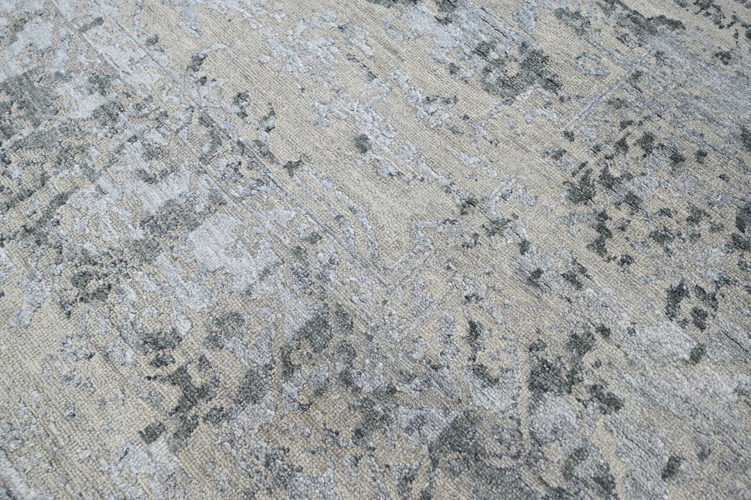 Celeste Rugs Hand Knotted 8x10 Wool Oriental Area Rug Beige Featuring a Turkish Transitional Style.