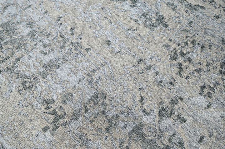 Celeste Rugs Hand Knotted 8x10 Wool Oriental Area Rug Beige Featuring a Turkish Transitional Style.