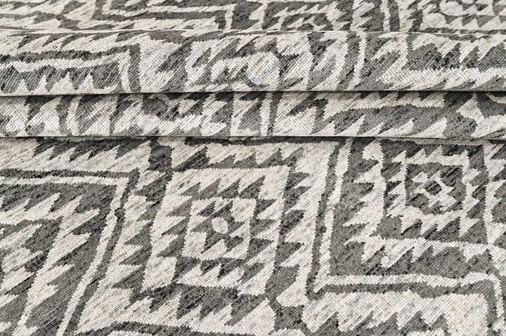 8'6x11'6 Gray, Silver, Color Hand Knotted Oushak Wool Modern Oriental Rug