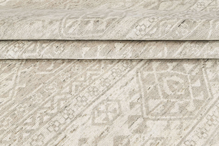 Multi Size Tone on Tone Gray Color Hand Knotted Oushak Wool  Oriental Rug