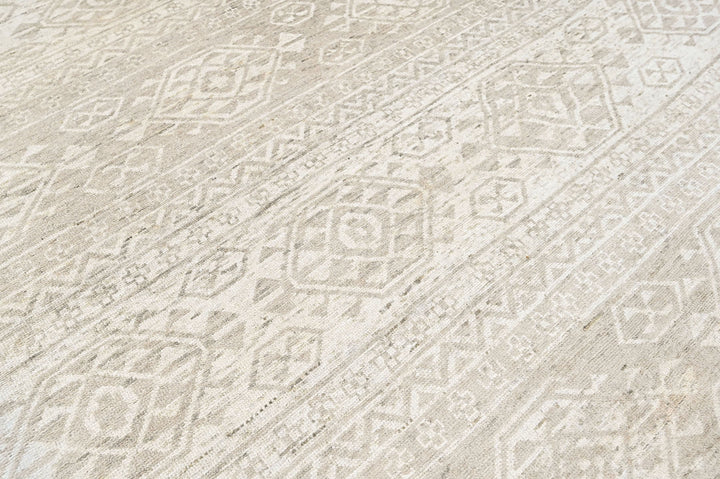 Multi Size Tone on Tone Gray Color Hand Knotted Oushak Wool  Oriental Rug