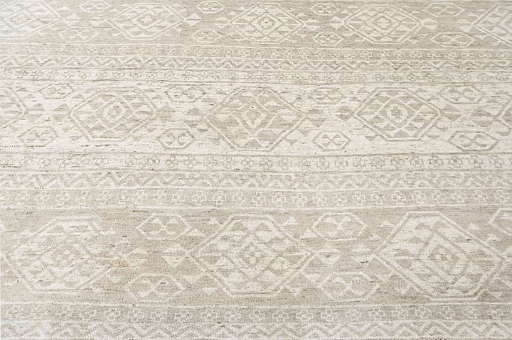 Multi Size Tone on Tone Gray Color Hand Knotted Oushak Wool  Oriental Rug