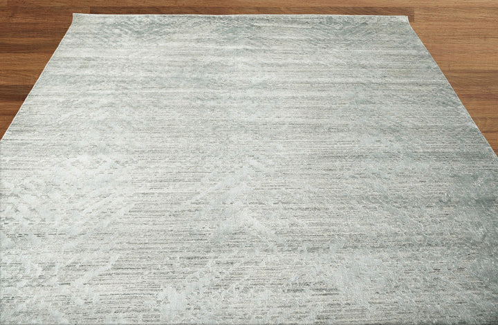 Celeste Rugs Hand Knotted Oushak Modern & Contemporary 100% Wool Oriental Area Rug Celadon Gray 9x12 Size.
