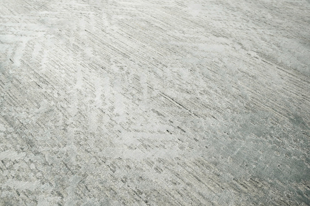 Celeste Rugs Hand Knotted Oushak Modern & Contemporary 100% Wool Oriental Area Rug Celadon Gray 9x12 Size.