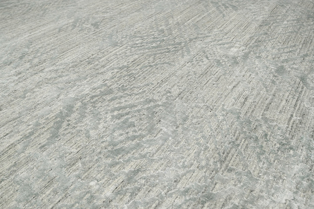 Celeste Rugs Hand Knotted Oushak Modern & Contemporary 100% Wool Oriental Area Rug Celadon Gray 9x12 Size.