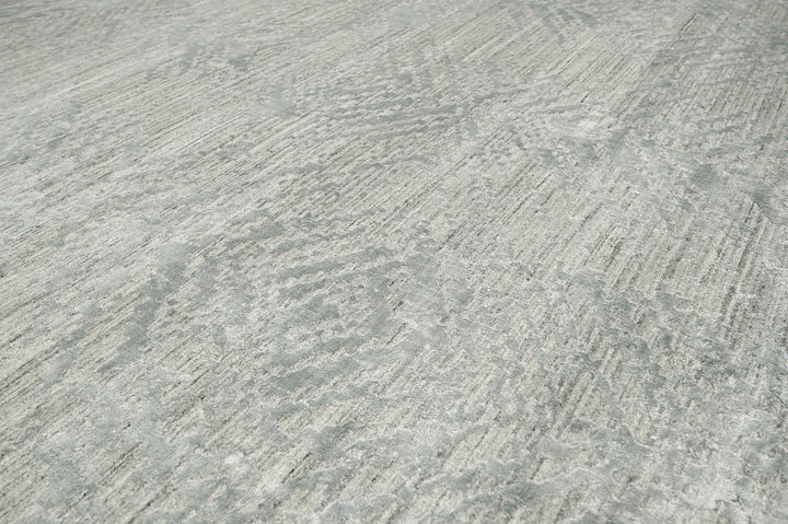 Celeste Rugs Hand Knotted Oushak Modern & Contemporary 100% Wool Oriental Area Rug Celadon Gray 9x12 Size.