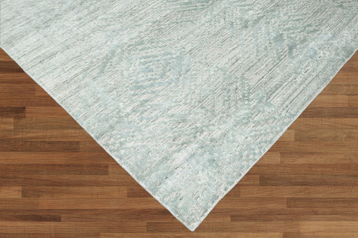 Celeste Rugs Hand Knotted Oushak Modern & Contemporary 100% Wool Oriental Area Rug Celadon Gray 9x12 Size.