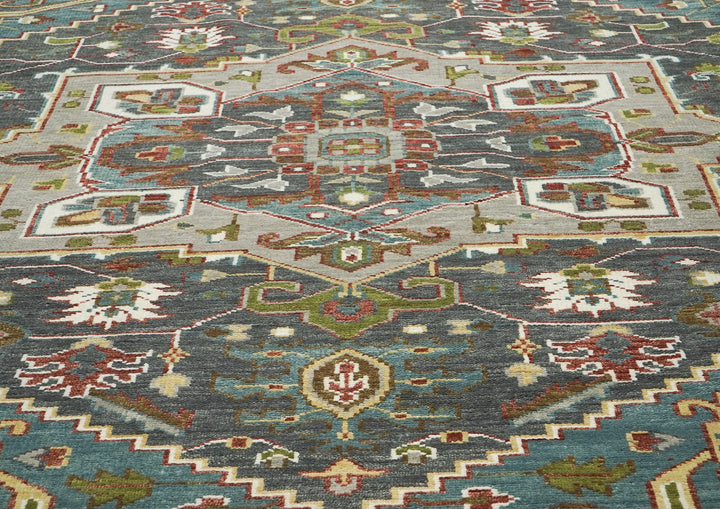 10x14 Gray, Taupe, Ivory Color Hand Knotted Oushak Wool  Oriental Rug