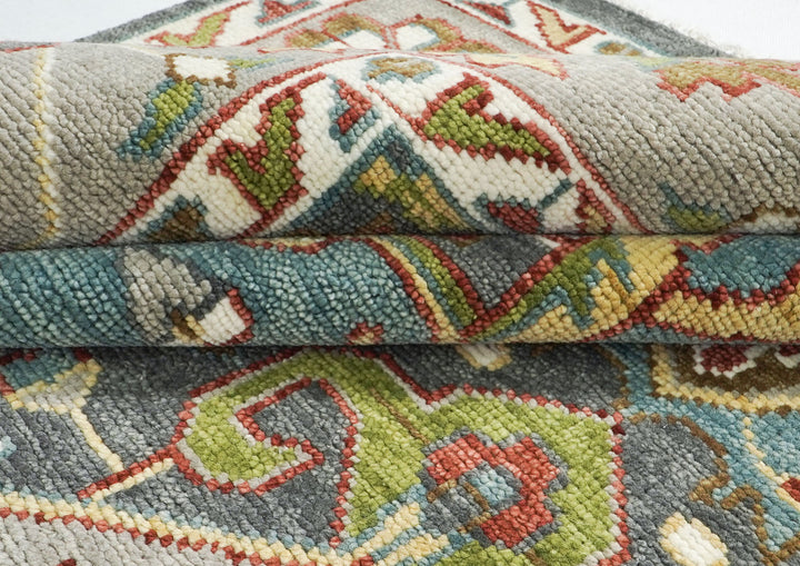 10x14 Gray, Taupe, Ivory Color Hand Knotted Oushak Wool  Oriental Rug