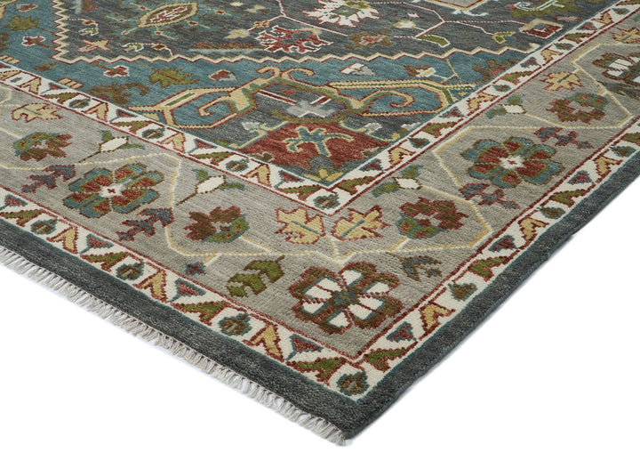 10x14 Gray, Taupe, Ivory Color Hand Knotted Oushak Wool  Oriental Rug