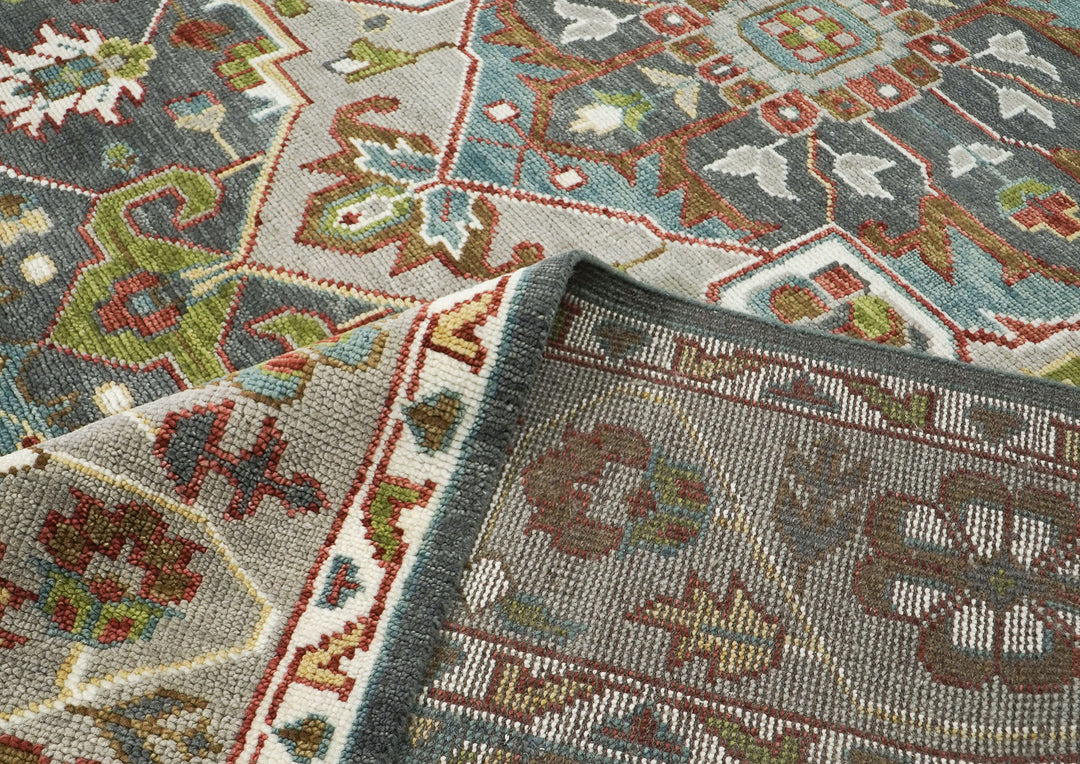 10x14 Gray, Taupe, Ivory Color Hand Knotted Oushak Wool  Oriental Rug