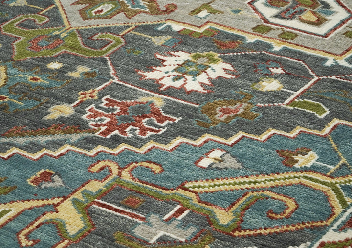 10x14 Gray, Taupe, Ivory Color Hand Knotted Oushak Wool  Oriental Rug