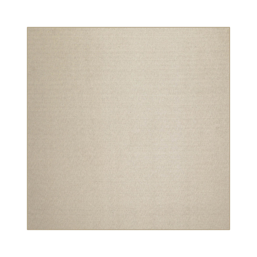 Multi Size Beige Ivory Color Hand Woven Herringbone New Zealand Wool Contemporary Oriental Rug