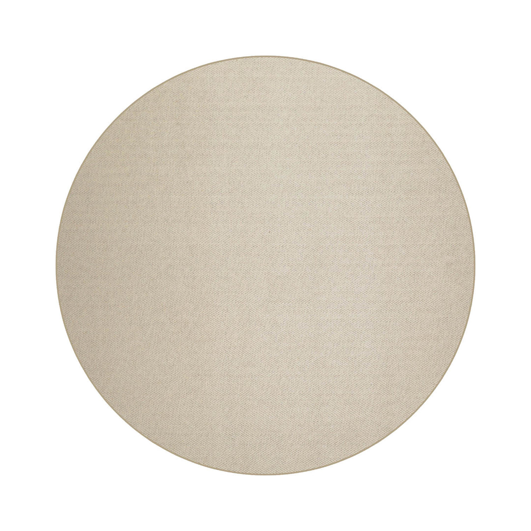 Multi Size Beige Ivory Color Hand Woven Herringbone New Zealand Wool Contemporary Oriental Rug