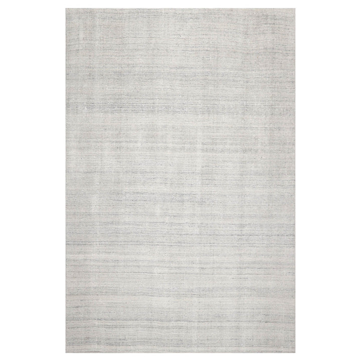 Multi Size Off White Ash Gray Color Hand Tufted Textured New Zealand Wool Contemporary Oriental Rug