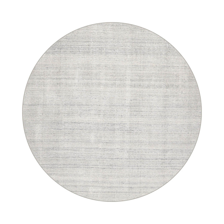 Multi Size Off White Ash Gray Color Hand Tufted Textured New Zealand Wool Contemporary Oriental Rug