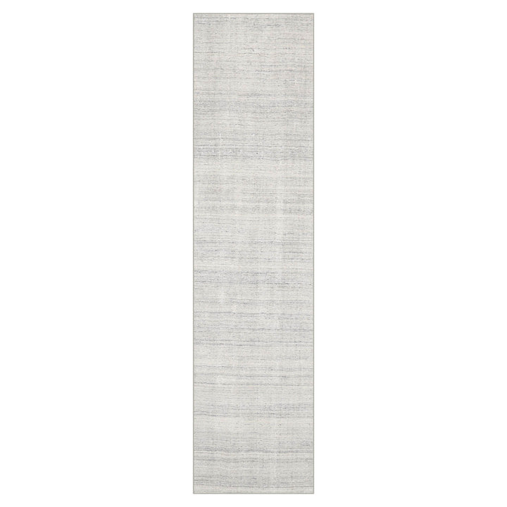 Multi Size Off White Ash Gray Color Hand Tufted Textured New Zealand Wool Contemporary Oriental Rug