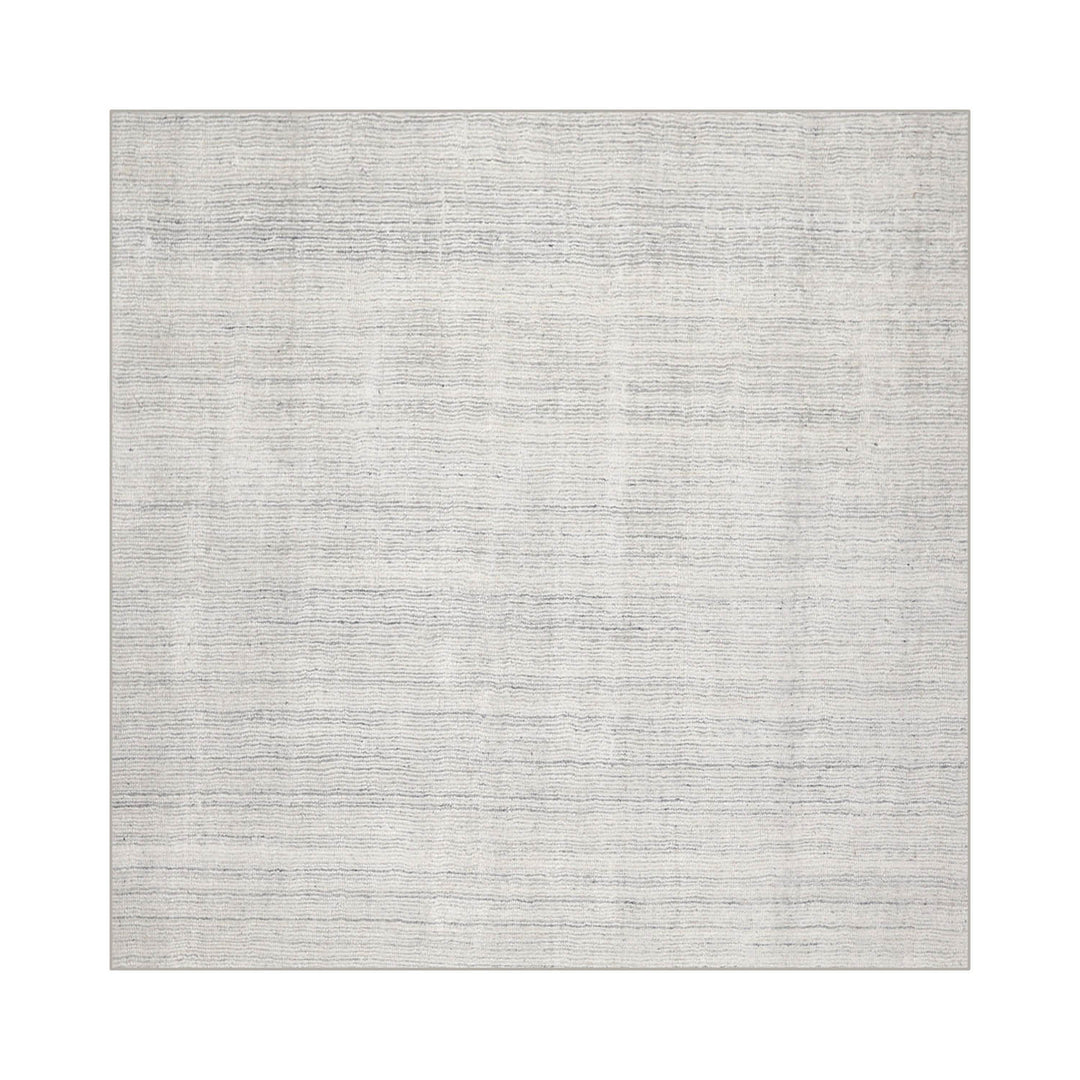 Multi Size Off White Ash Gray Color Hand Tufted Textured New Zealand Wool Contemporary Oriental Rug