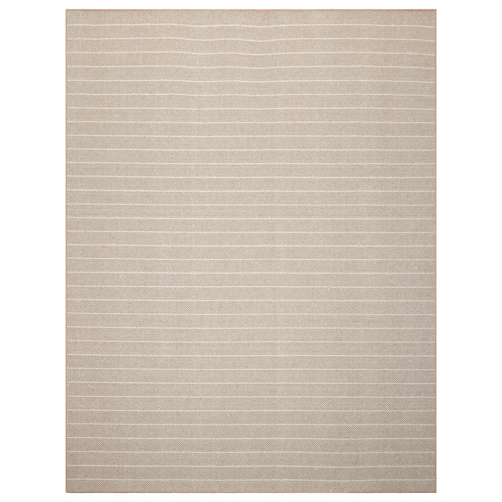Multi Size Tan Ivory Color Hand Woven Herringbone New Zealand Wool Contemporary Oriental Rug