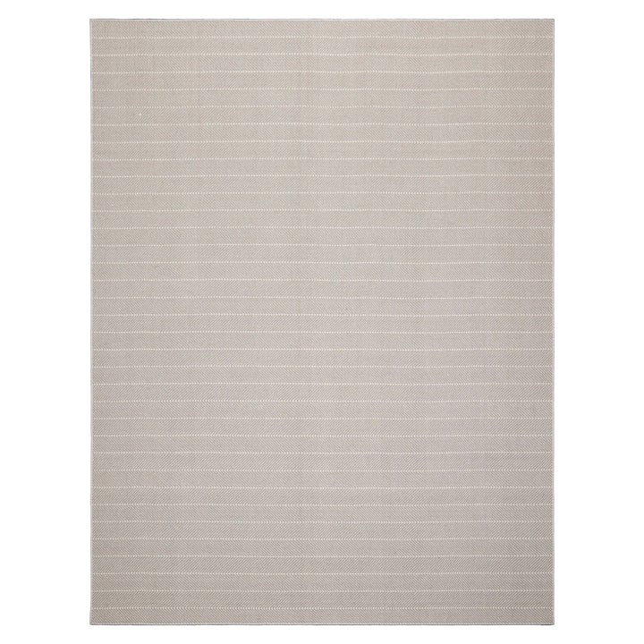 Multi Size Gray Ivory Color Hand Woven Herringbone New Zealand Wool Contemporary Oriental Rug