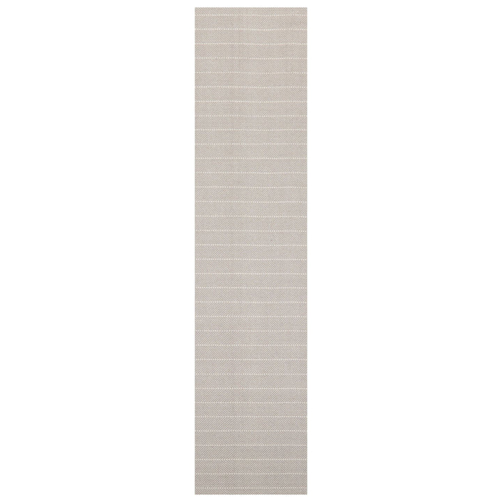 Multi Size Gray Ivory Color Hand Woven Herringbone New Zealand Wool Contemporary Oriental Rug