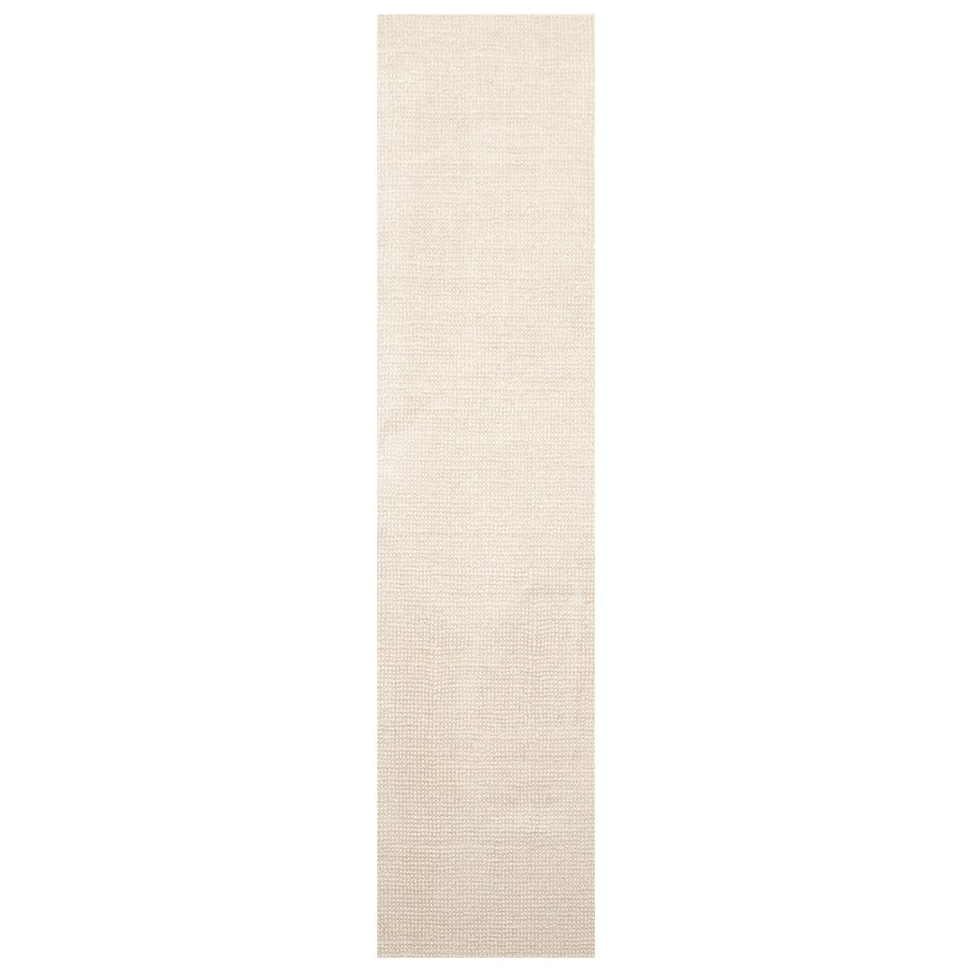 Multi Size Beige Ivory Color Hand Tufted Textured New Zealand Wool Contemporary Oriental Rug