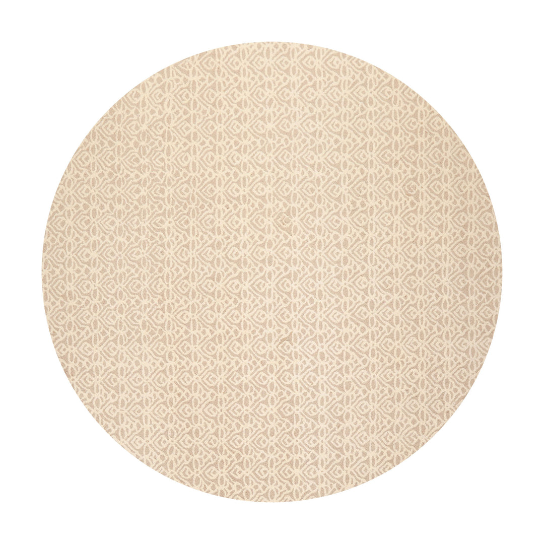 Multi Size Ivory Tan Color Hand Tufted Geometric New Zealand Wool Modern Oriental Rug