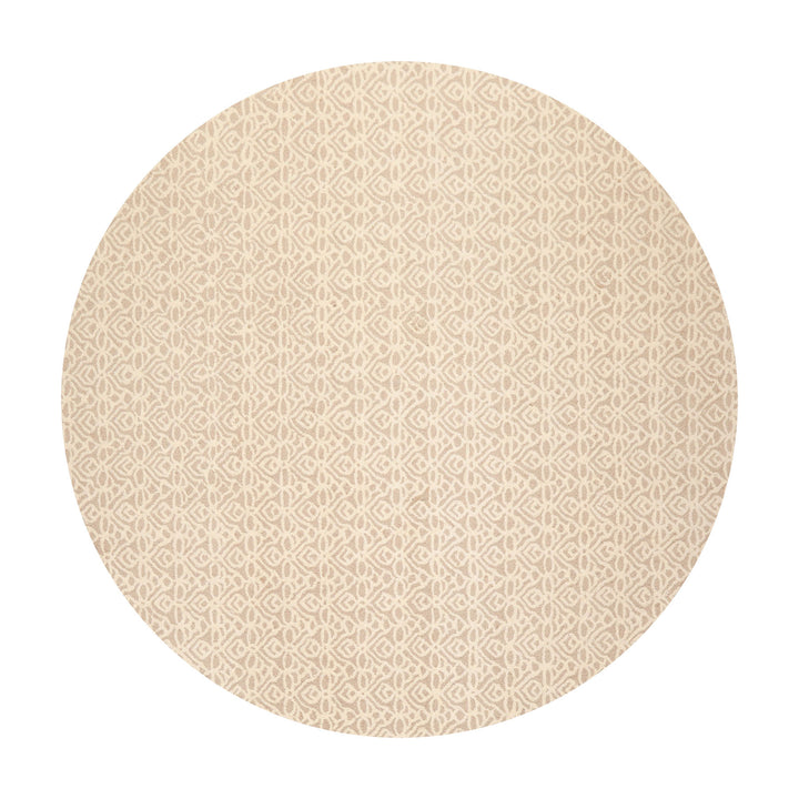 Multi Size Ivory Tan Color Hand Tufted Geometric New Zealand Wool Modern Oriental Rug