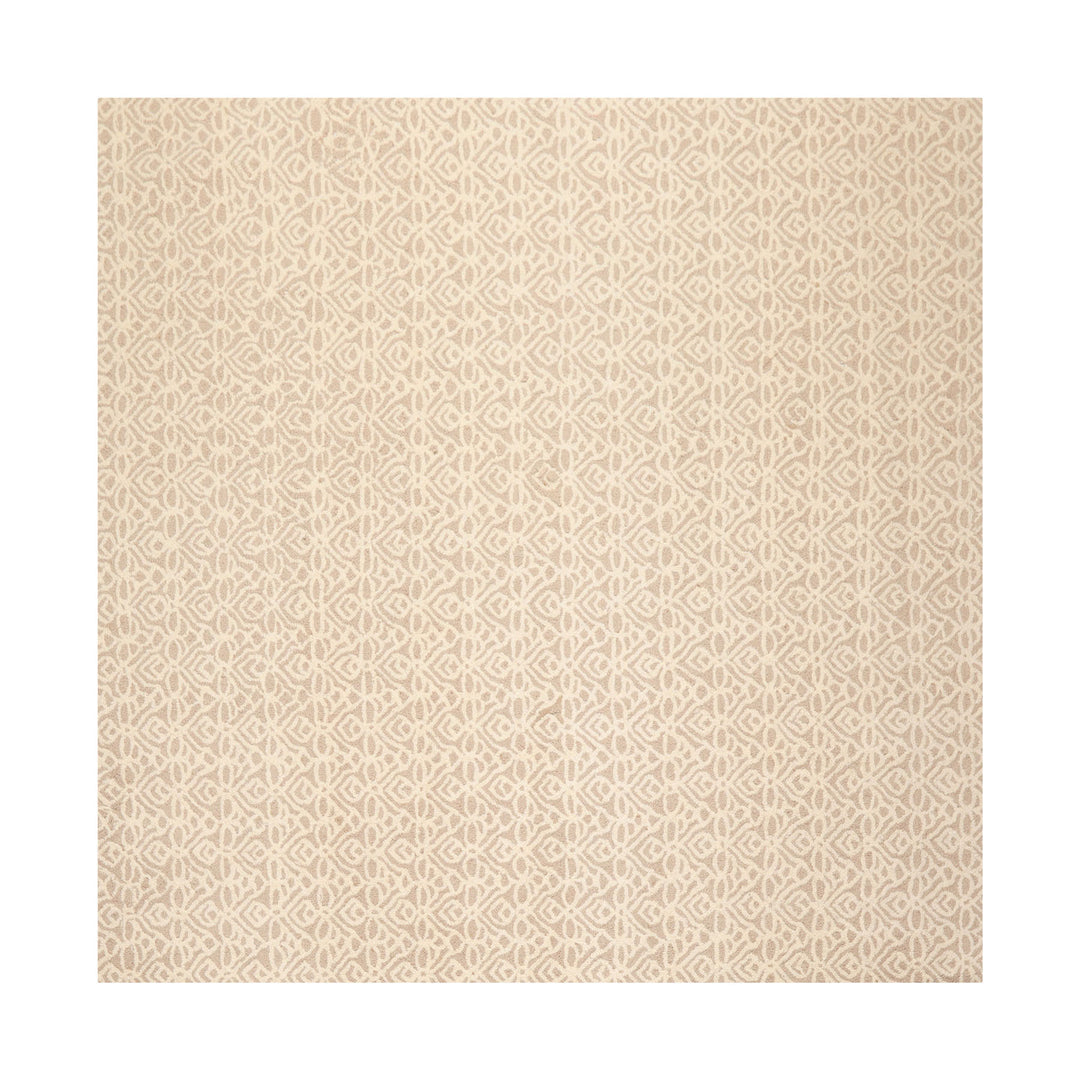 Multi Size Ivory Tan Color Hand Tufted Geometric New Zealand Wool Modern Oriental Rug