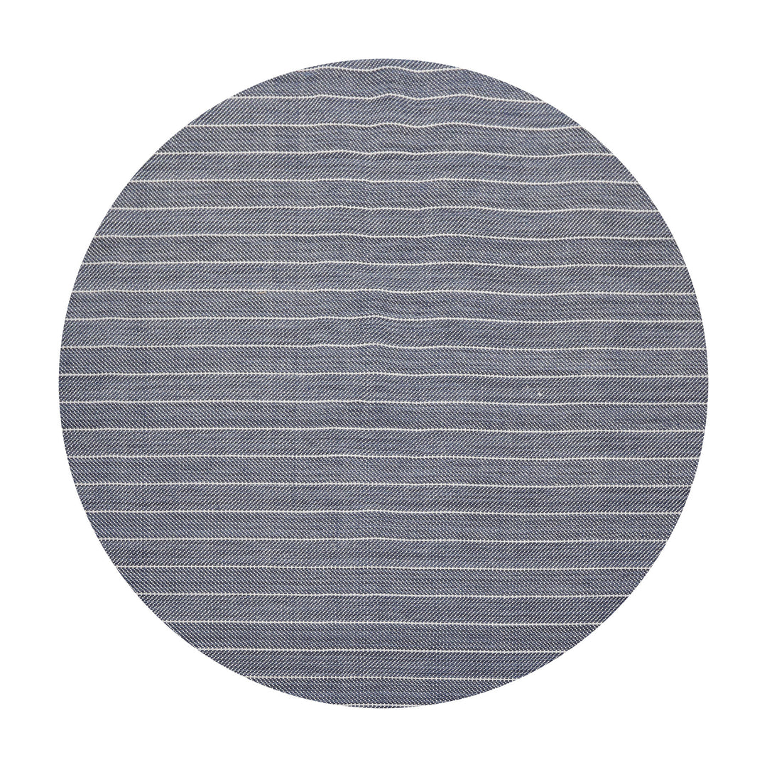 Multi Size Navy Gray Color Hand Woven Herringbone New Zealand Wool Contemporary Oriental Rug
