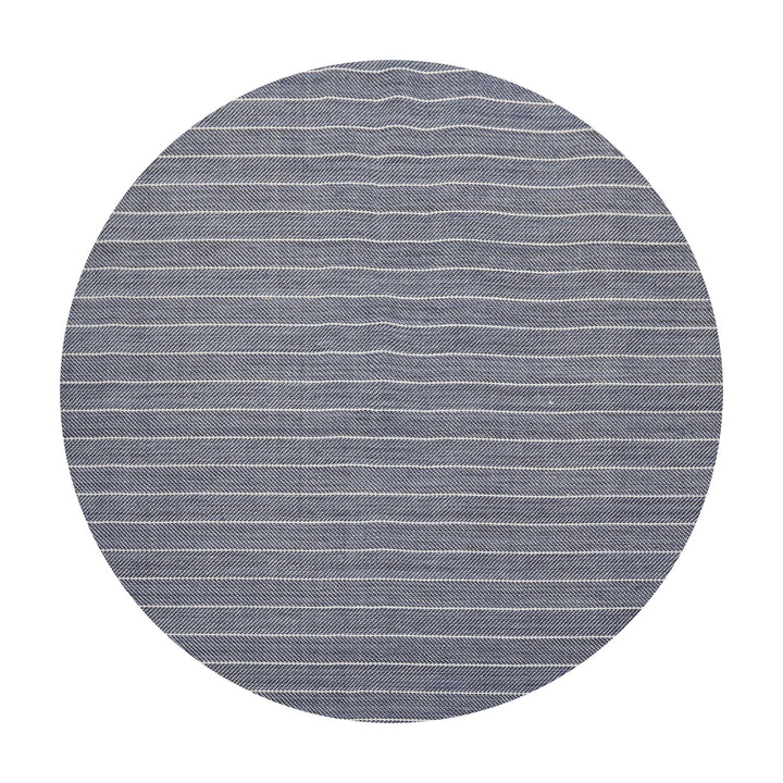Multi Size Navy Gray Color Hand Woven Herringbone New Zealand Wool Contemporary Oriental Rug