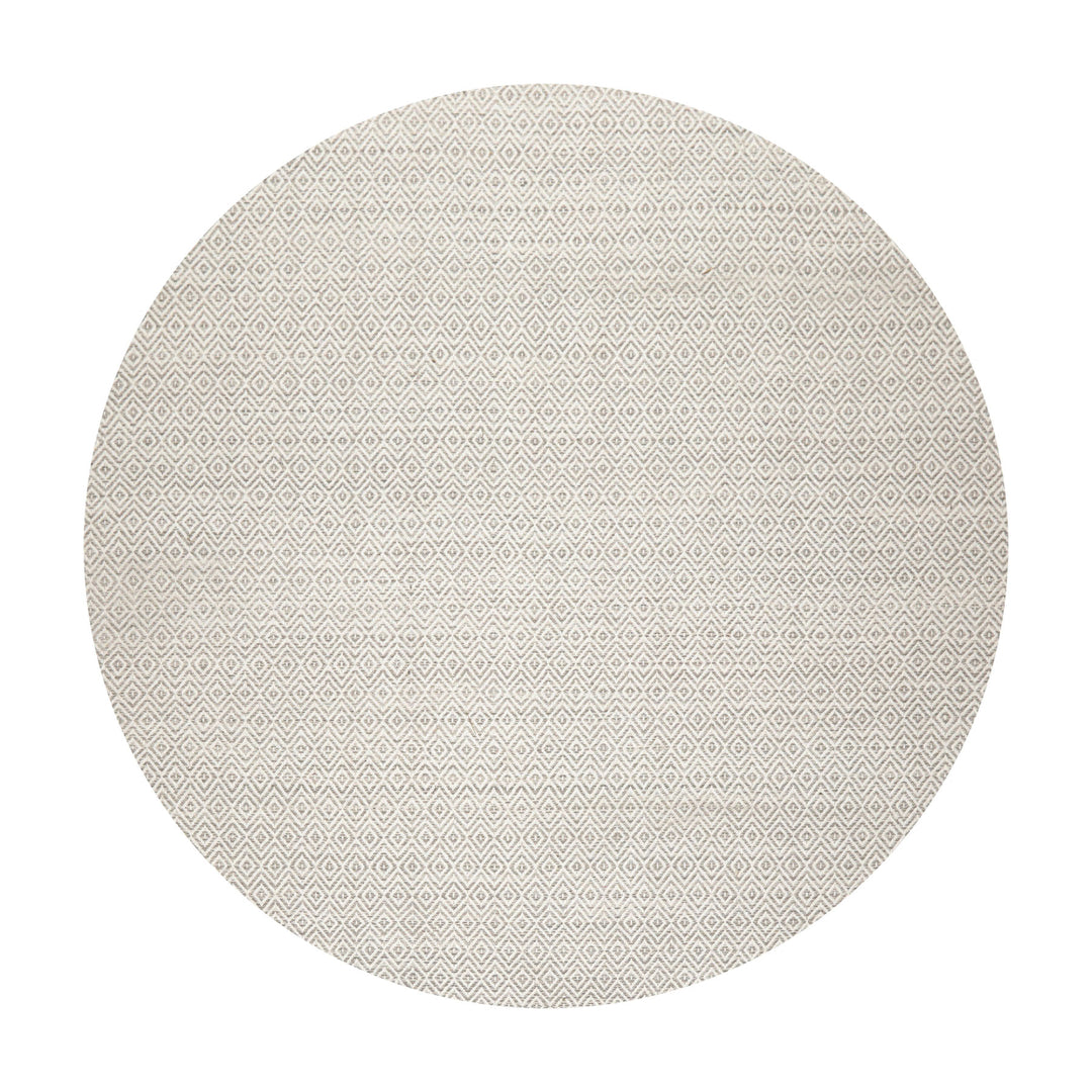 Multi Size Ivory Gray Color Hand Woven Geometric New Zealand Wool Contemporary Oriental Rug