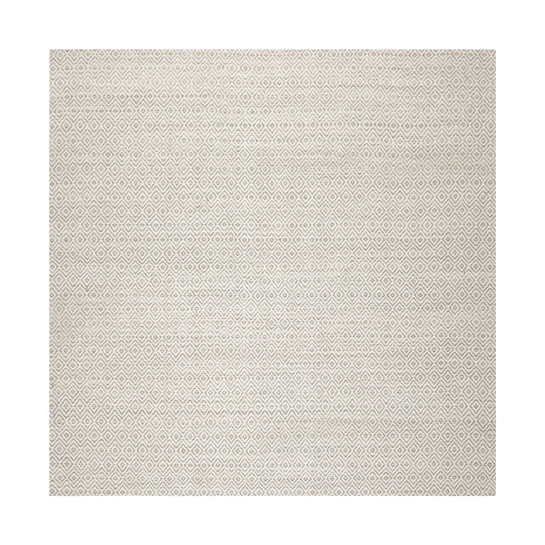 Multi Size Ivory Gray Color Hand Woven Geometric New Zealand Wool Contemporary Oriental Rug