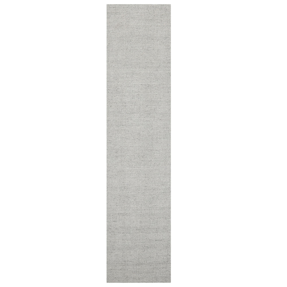 Multi Size Ash Gray Color Hand Woven Textured New Zealand Wool Modern Oriental Rug
