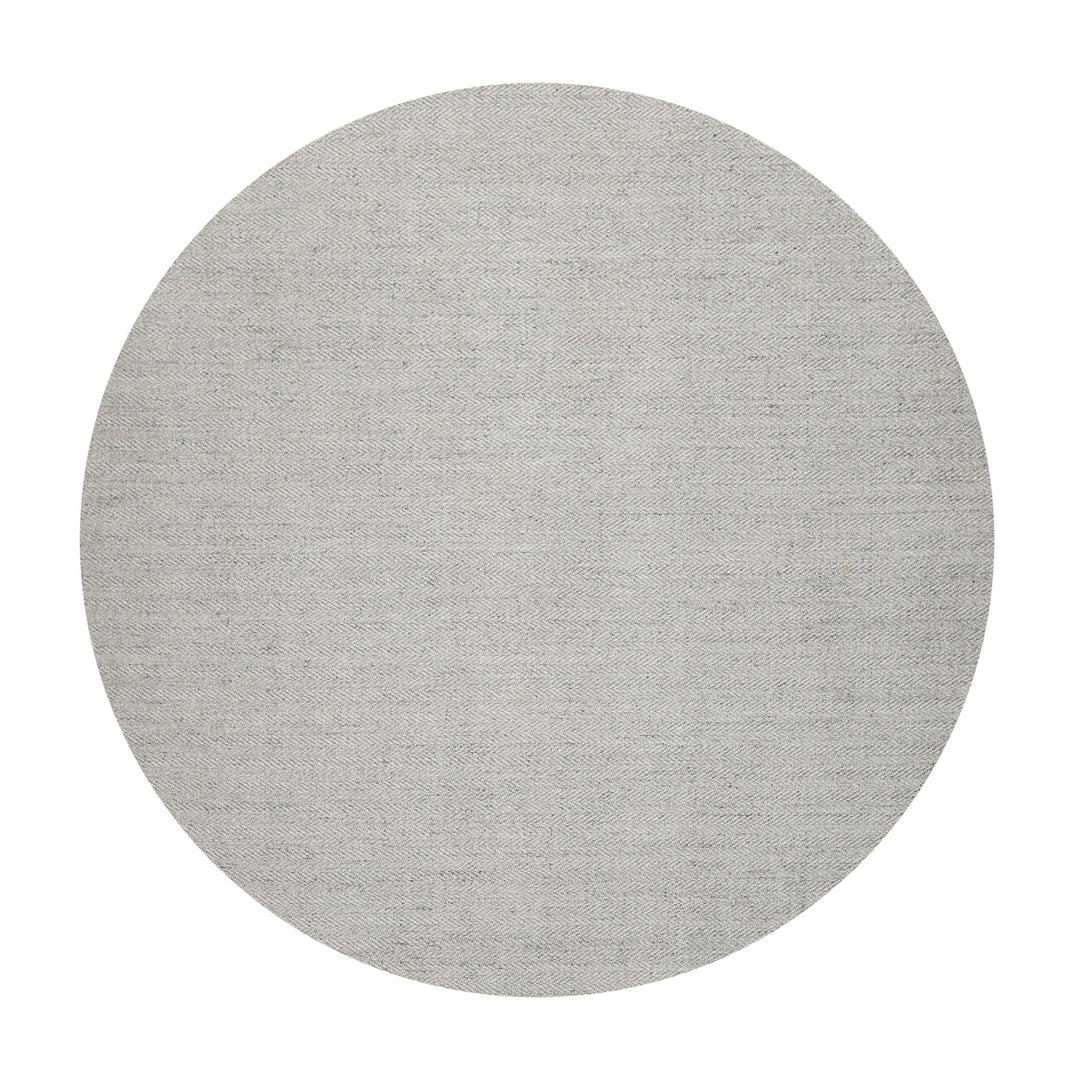 Multi Size Ash Gray Color Hand Woven Textured New Zealand Wool Modern Oriental Rug