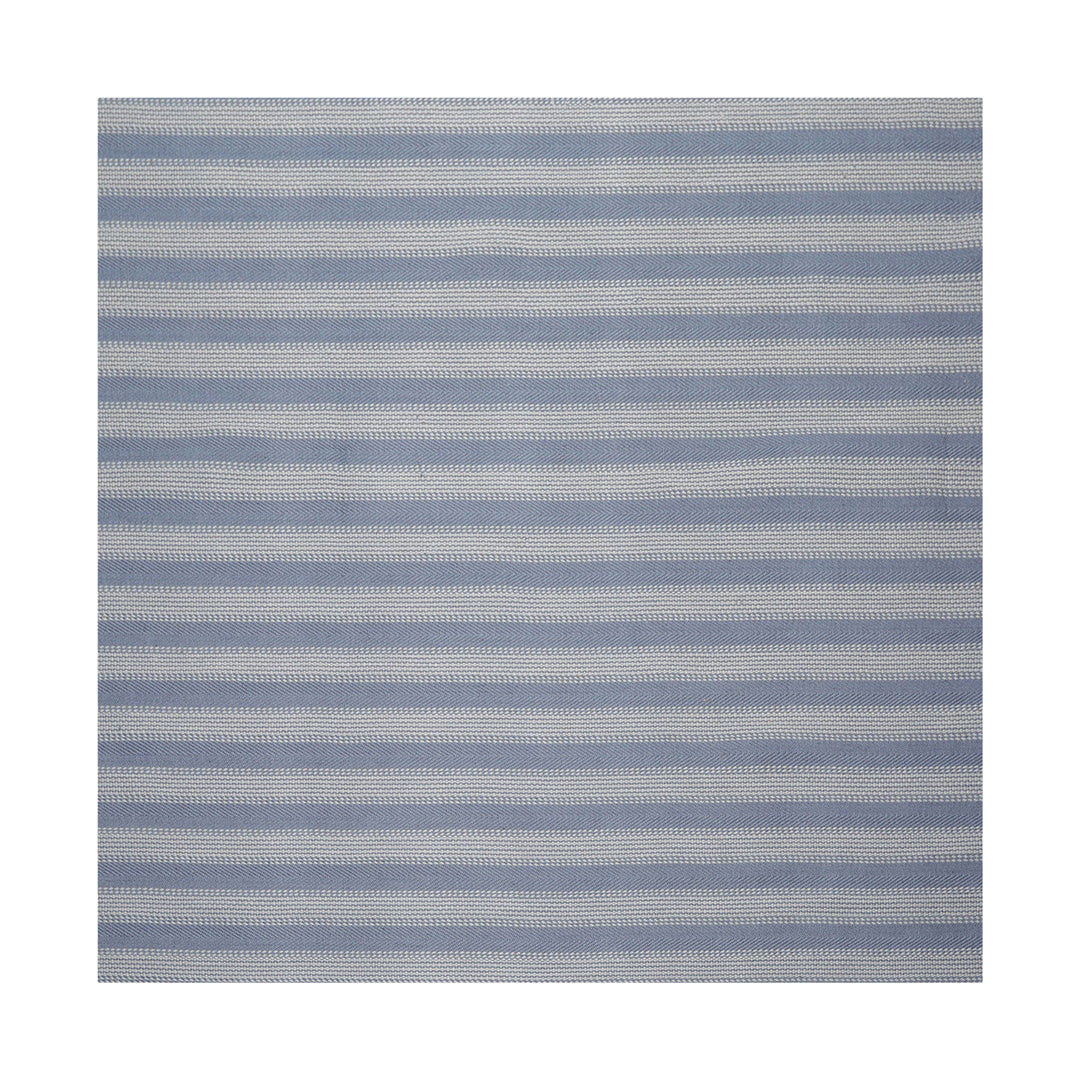Multi Size Tone on Tone Blue Color Hand Woven Striped New Zealand Wool Modern Oriental Rug