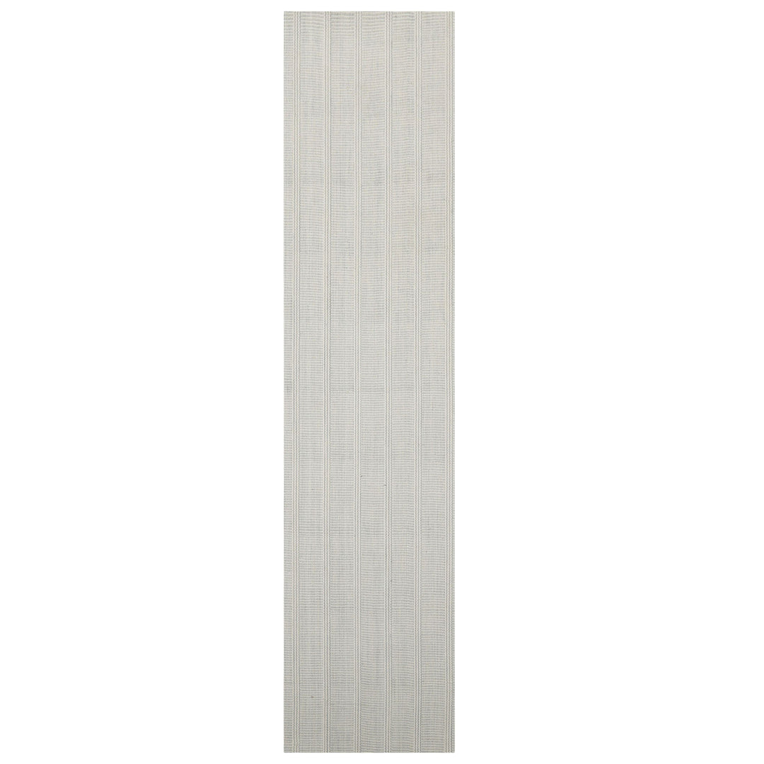 Multi Size Ivory  Light Blue Color Hand Loomed Flatweave Wool Modern Oriental Rug