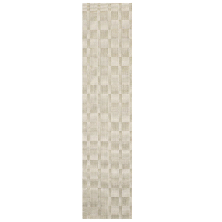 Multi Size Green White Color Hand Loomed Flatweave Wool Modern Oriental Rug
