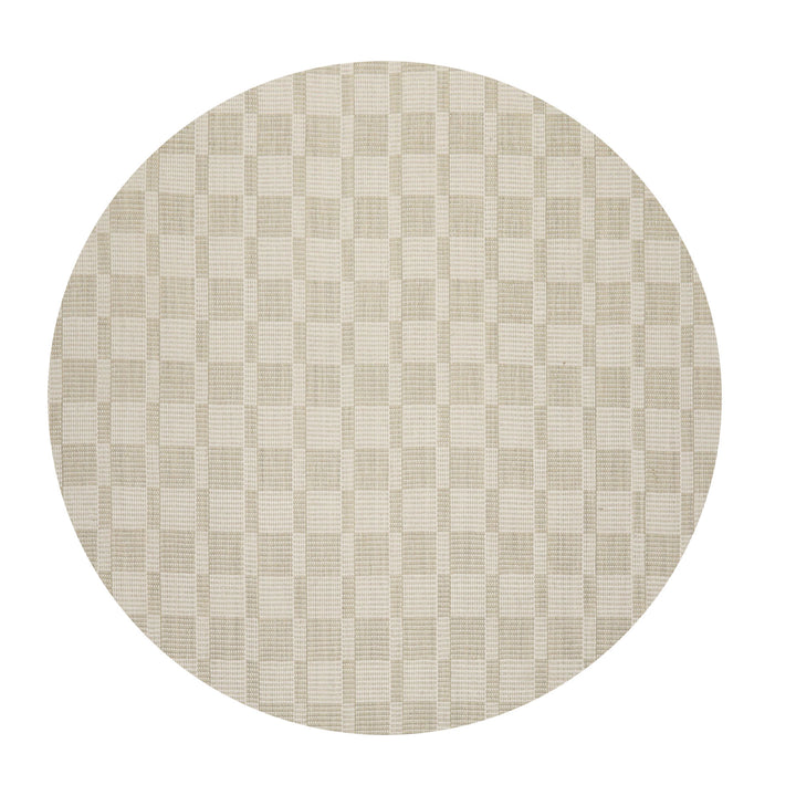 Multi Size Green White Color Hand Loomed Flatweave Wool Modern Oriental Rug