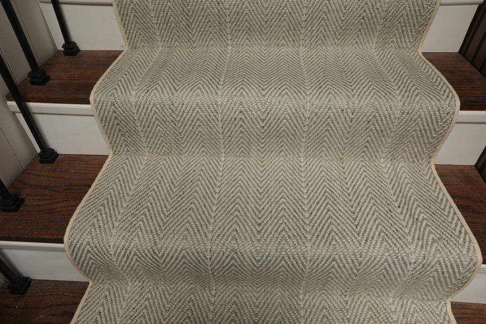Multi Size Sage Ivory Color Hand Loomed Flatweave Wool Modern Oriental Rug