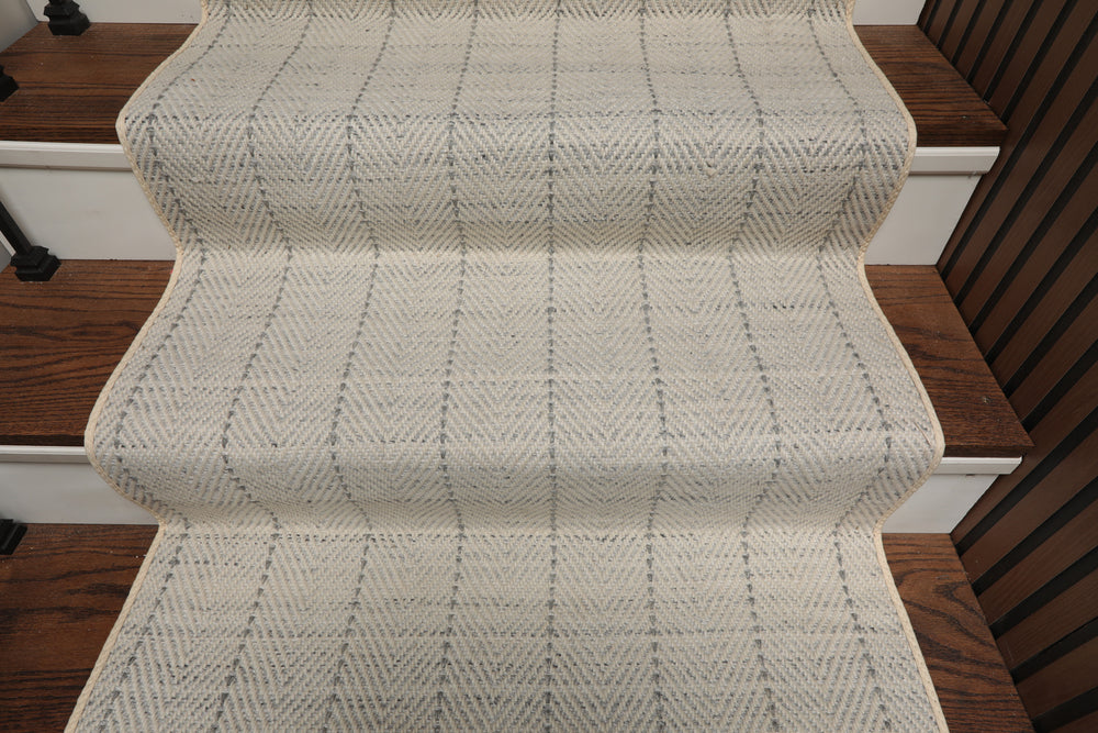 Multi Size Ivory  Gray Color Hand Loomed Flatweave Wool Contemporary Oriental Rug