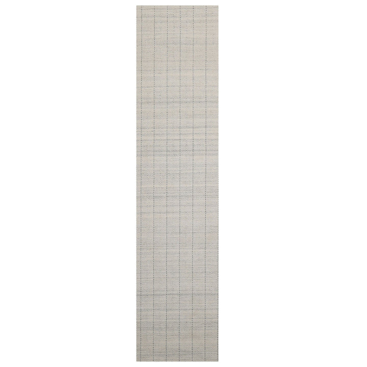 Multi Size Ivory  Gray Color Hand Loomed Flatweave Wool Contemporary Oriental Rug