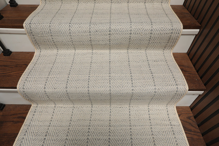 Multi Size Ivory  Gray Color Hand Loomed Flatweave Wool Contemporary Oriental Rug