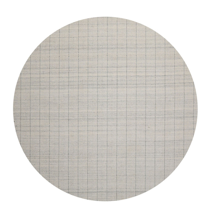 Multi Size Ivory  Gray Color Hand Loomed Flatweave Wool Contemporary Oriental Rug