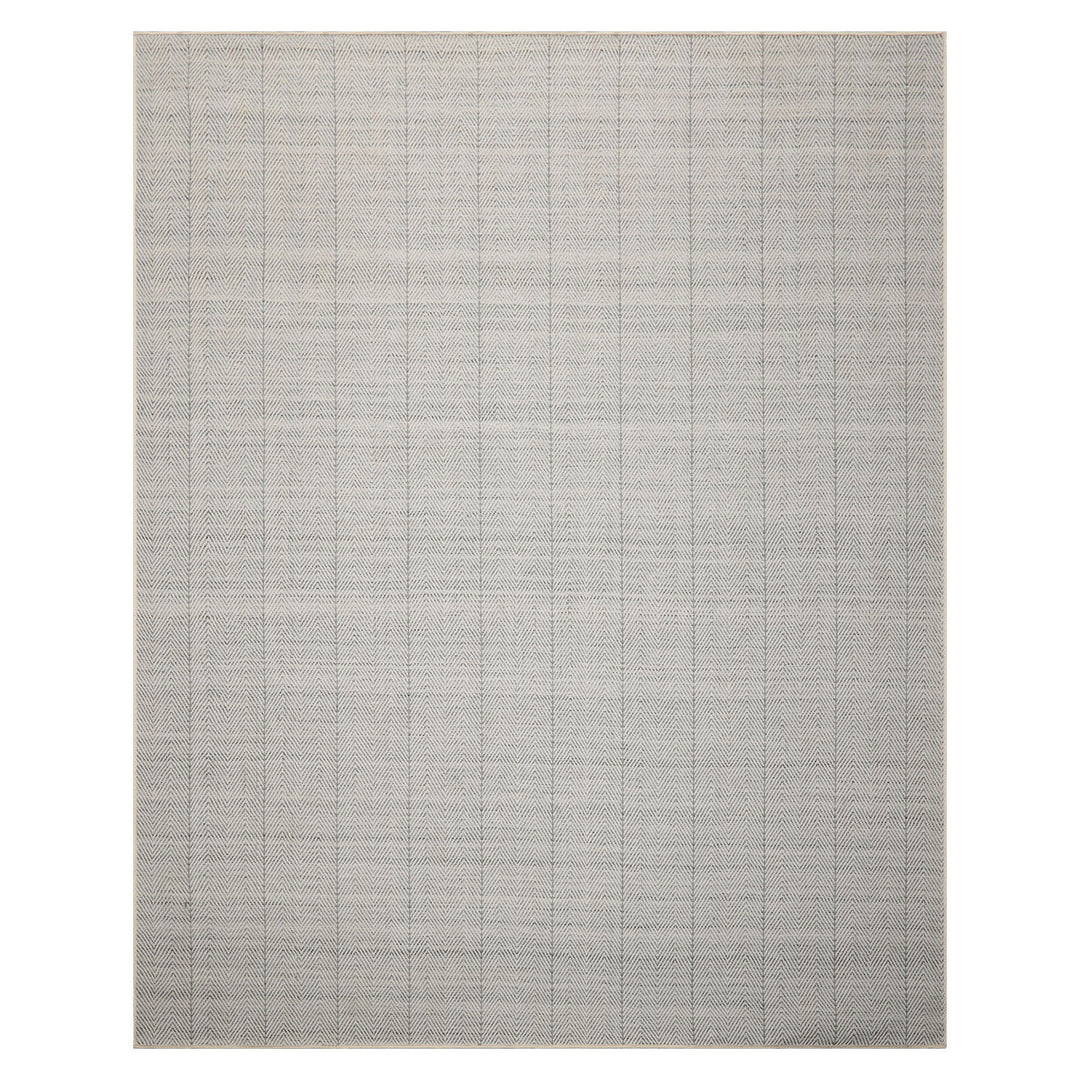 Multi Size Ivory  Gray Color Hand Loomed Flatweave Wool Geometric Oriental Rug