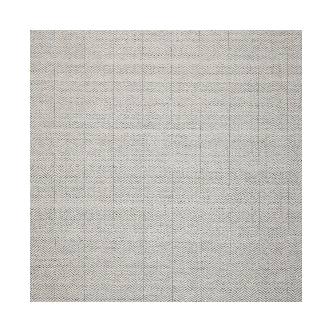 Multi Size Ivory  Gray Color Hand Loomed Flatweave Wool Geometric Oriental Rug