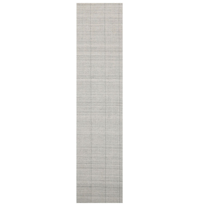 Multi Size Ivory  Gray Color Hand Loomed Flatweave Wool Geometric Oriental Rug
