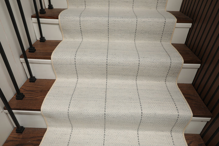 Multi Size Ivory  Gray Color Hand Loomed Flatweave Wool Modern Oriental Rug