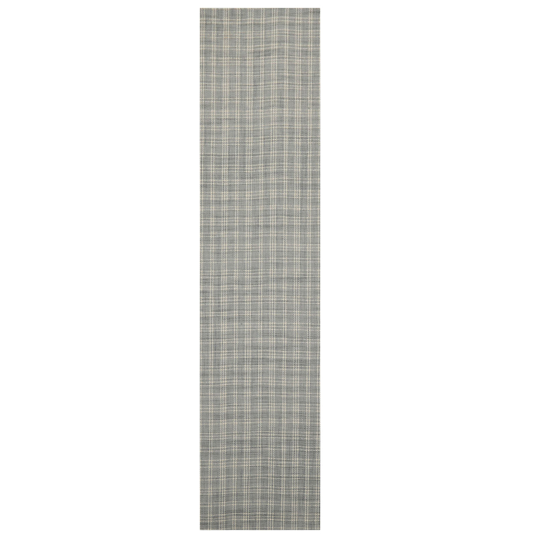 Multi Size Slate Ivory Color Hand Woven Flatweave Wool Modern Oriental Rug