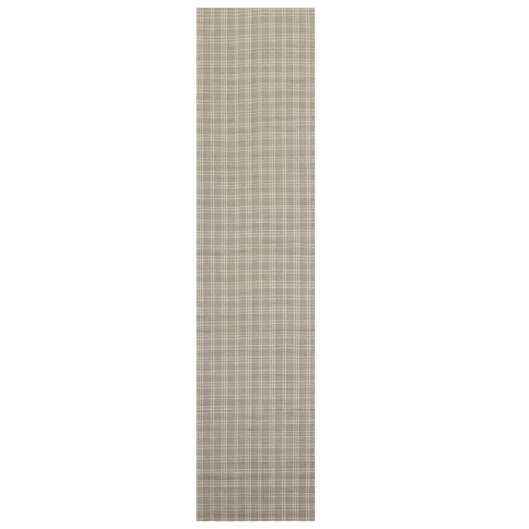 Multi Size Gray Ivory Color Hand Woven Flatweave Wool Modern Oriental Rug